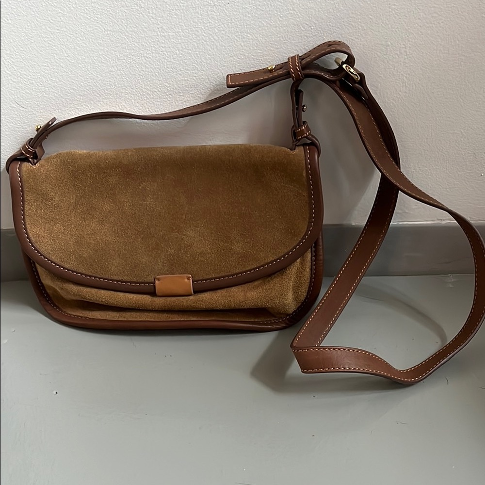 UGG Brown Crossbody Bag with Suede Finish
